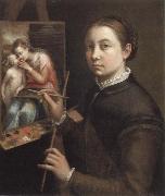 Sofonisba Anguissola self portrait at the easel Sweden oil painting artist